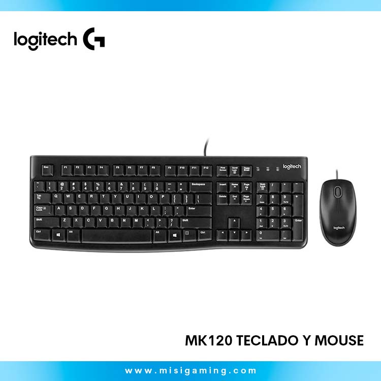 TECLADO OFICINA, LOGITECH, MK120 TECLADO Y MOUSE