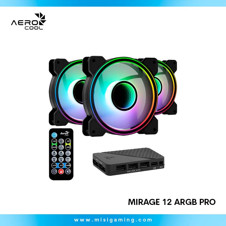 VENTILADOR AEROCOOL MIRAGE 12 ARGB PRO (PACK 3 VENTILADORES)