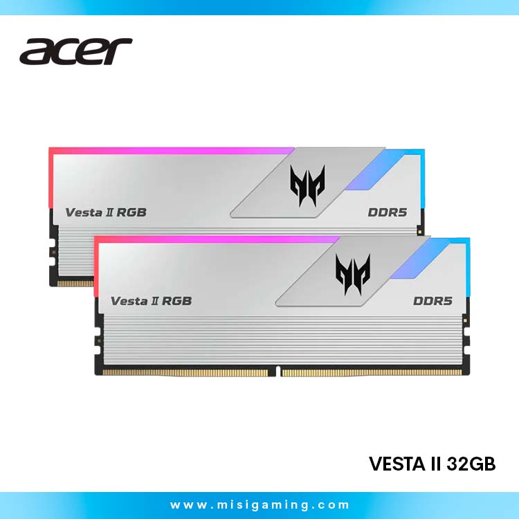 Memoria Ram Acer Predator Vesta II 32GB (2X16GB) - 6000MHZ - DDR5 - PLATEADO