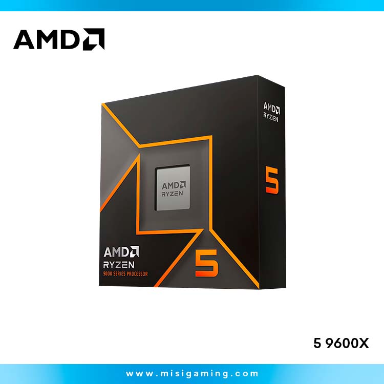 Procesador AMD Ryzen 5 9600X 3.90 / 5.40 GHz, 32MB L3 Cache, 6-Cores, 4nm, TDP: 65W