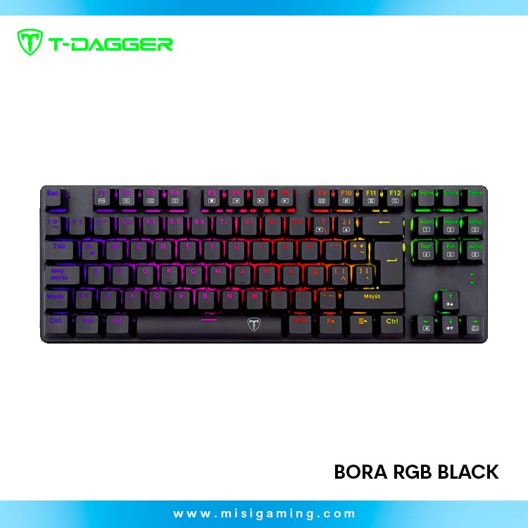 TECLADO T-DAGGER BORA RGB BLACK MECANICO SWITCH RED