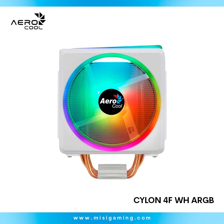 REFRIGERACION POR AIRE AEROCOOL CYLON 4F WH ARGB PWM 4P ULT BLANCO