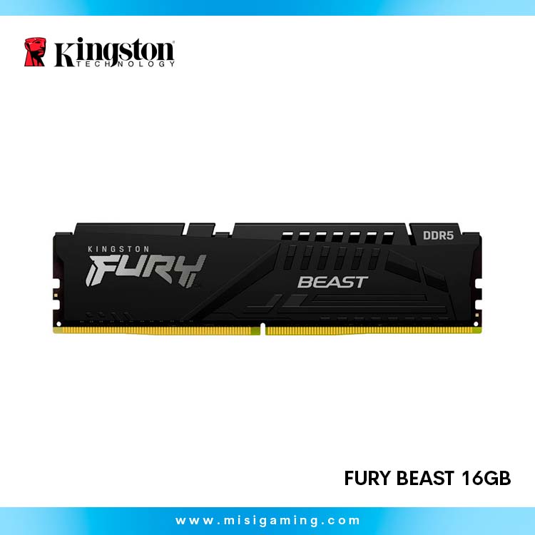 Memoria Ram Kingston Fury Beast 16GB, DDR5 - 5200MHz