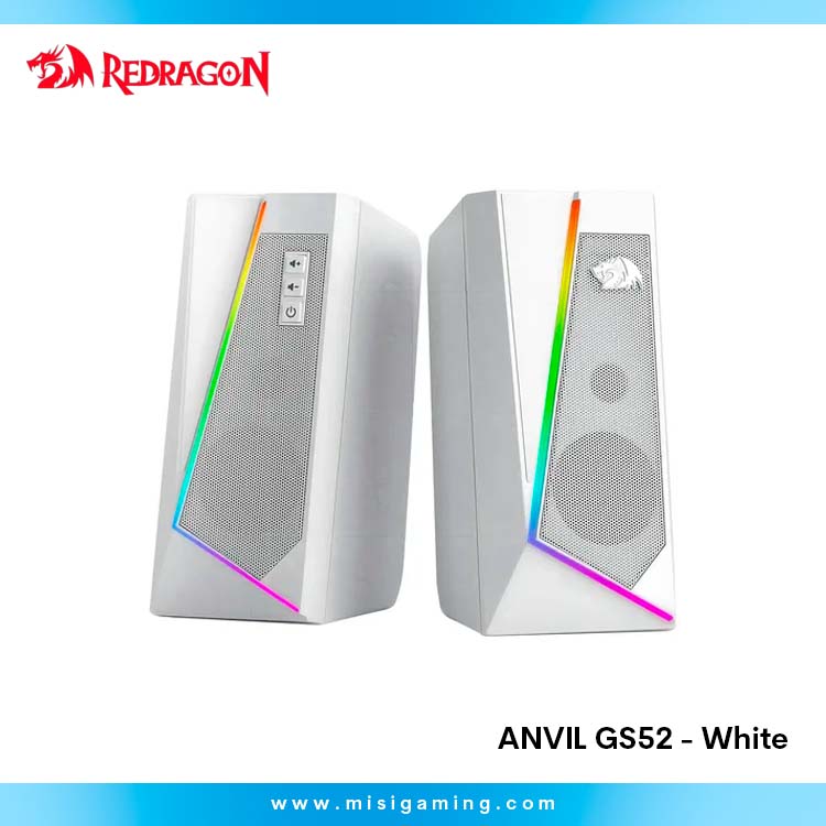 PARLANTE REDRAGON ANVIL GS520 RGB 2.0 5WX2 White