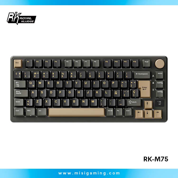 Teclado Royal Kludge RK-M75 Inalambrico PHANTOM - K SILVER SWITCH
