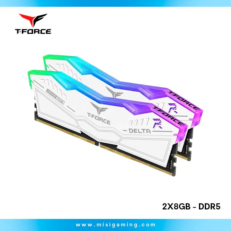 Memoria Ram Teamgroup T-Force Delta RGB 16 GB (2X8Gb) DDR5 - 6000MHz - CL38 - White