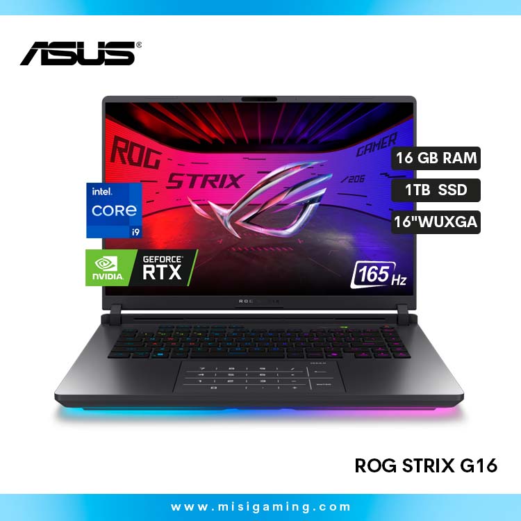 Laptop Asus Rog Strix G615J - Procesador Intel Core i9 14900Hx- Almacenamiento 1Tb Ssd - Memoria Ram 16Gb Ram - Geforce Nvidia Rtx 5060 8Gb - 16"(WUXGA)