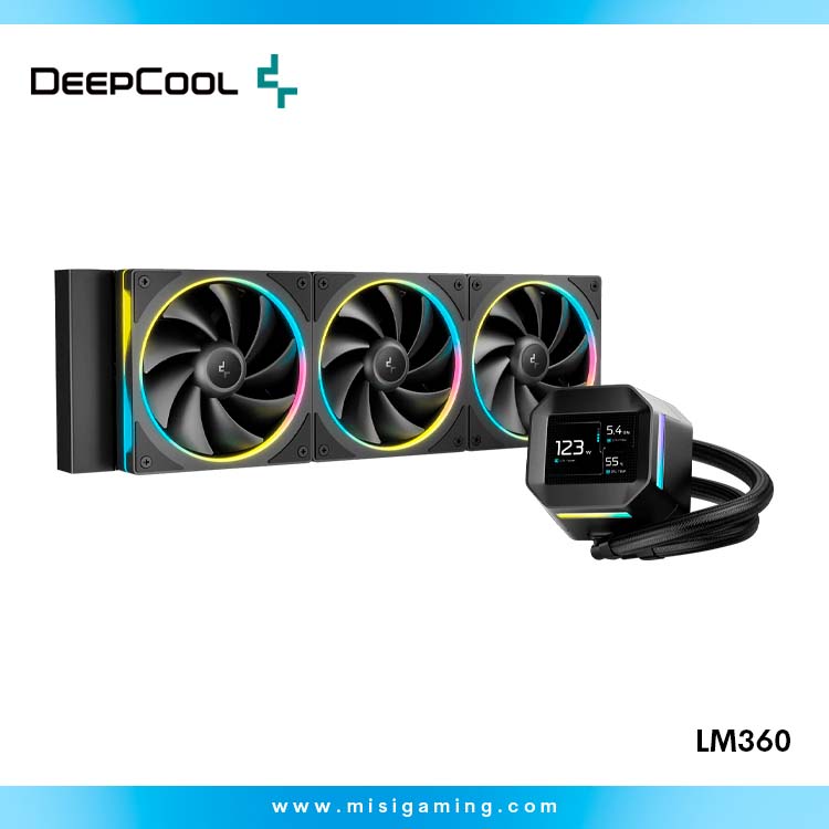 Refrigeración Liquida DeepCool LM360 - Pantalla Digital - Black