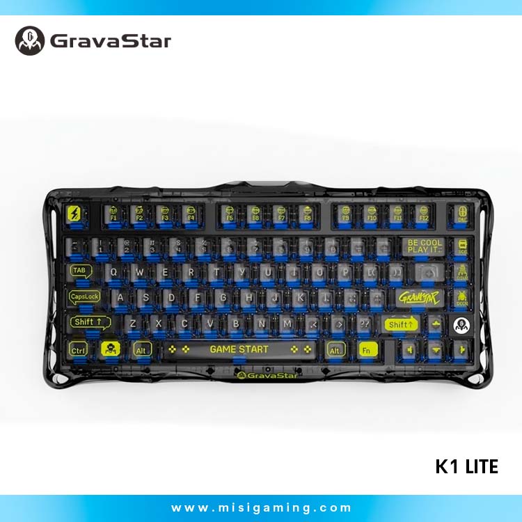 Teclado Mecanico GravaStar Mercury K1 Lite - 75% - Rgb - Inalambrico - Black