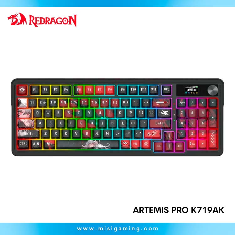 Teclado Mecanico Redragon Artemis Pro - Anime - Tri Modes (2.4Ghz - BT- Usb )