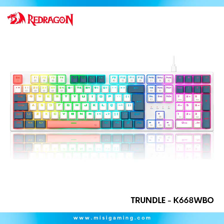 Teclado Mecanico Redragon Trundle (K668WBO-RGB)- Alambrico - Switch Red RGB