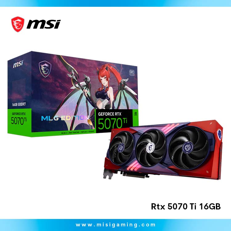Tarjeta De Video Msi Gefroce Rtx 5070Ti 16Gb - Oc Edition - MLG Edition