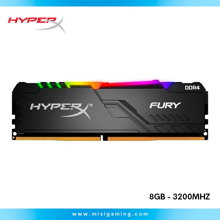 Memoria Ram Kingston HyperX 8Gb - 3200Mhz - RGB - Black