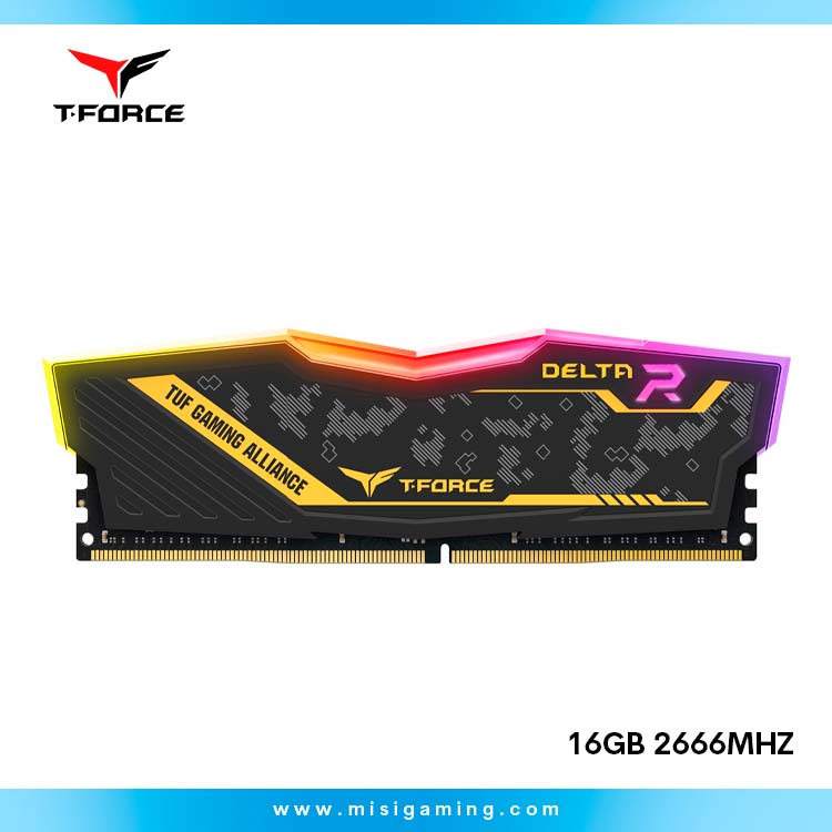 Memoria Ram T-Force Delta RGB 16Gb 2666Mhz - Tuf Gaming Alliance - Dd4