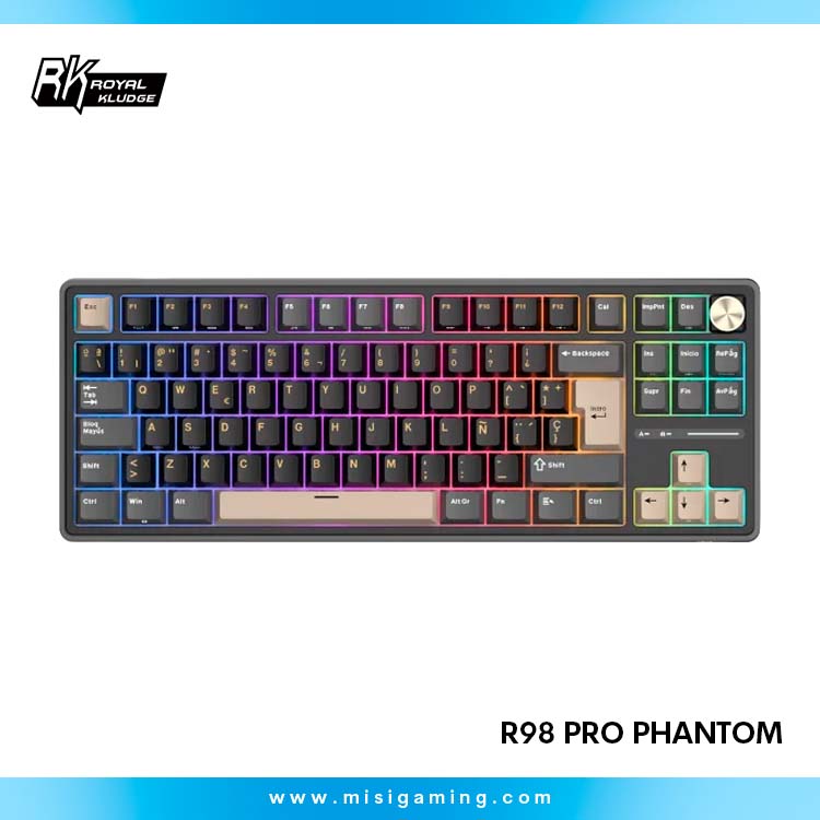Teclado Mecanico Royale Klugde (R98 Pro) Phantom - Single Mode (USB) -Switch Cream