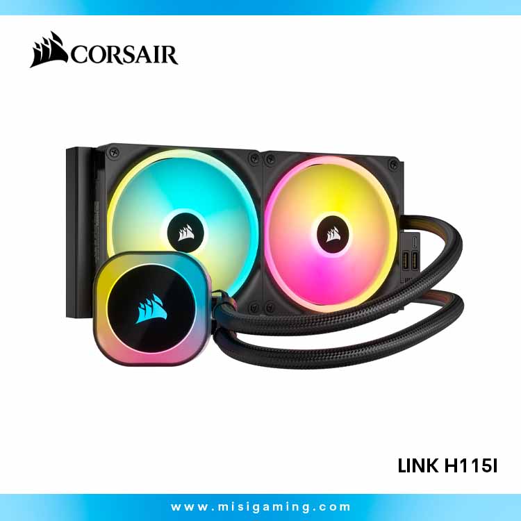 Refrigeración Liquida Corsair Icue Link H115i RGB - 280Mm - Black