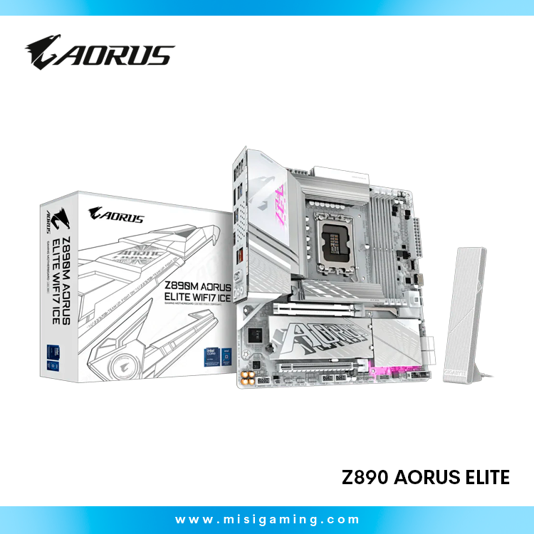 Motherboard Gigabyte Z890 Aorus Elite Wifi 7 Ice - Ddr5 - Intel Core Ultra Series - White