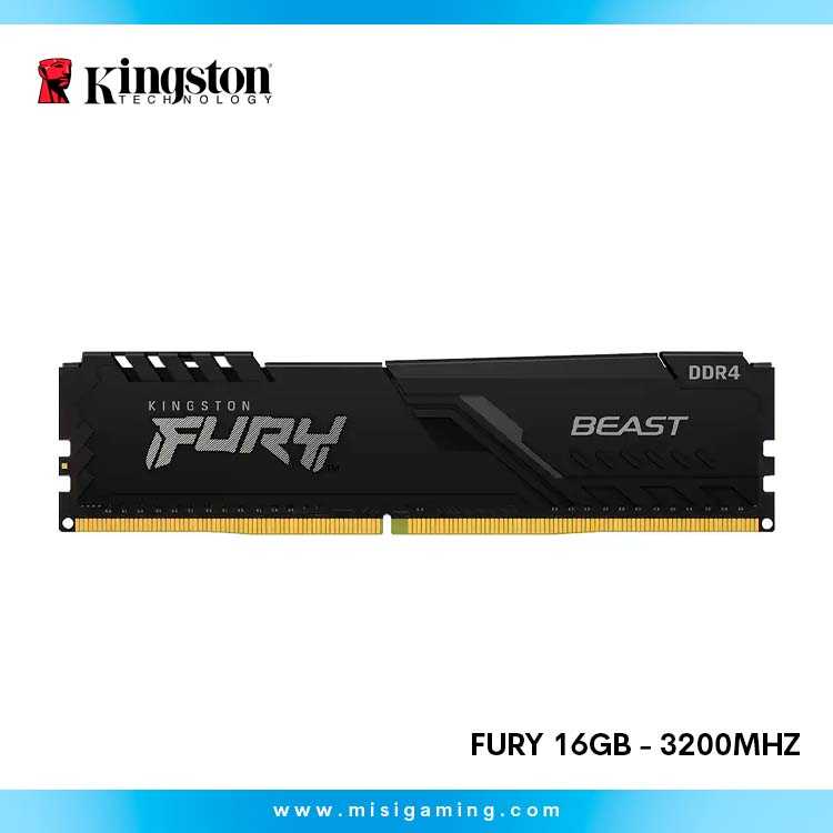 Memoria Ram Kingston Fury 16Gb - 3200Mhz - CL 16 - Ddr4 - Black