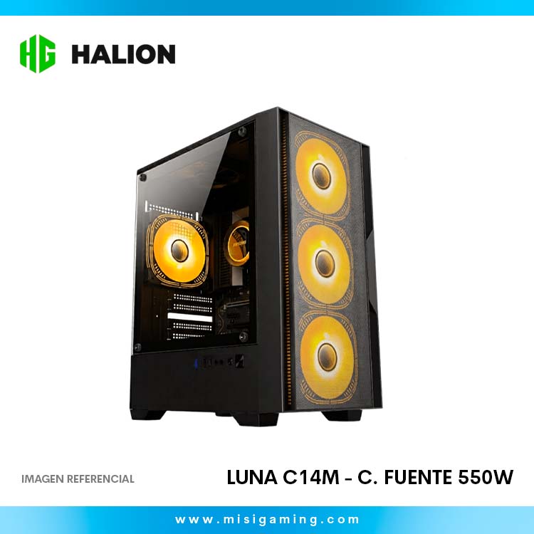 Case Dataone Luna C14M - Con fuente 550W - Black
