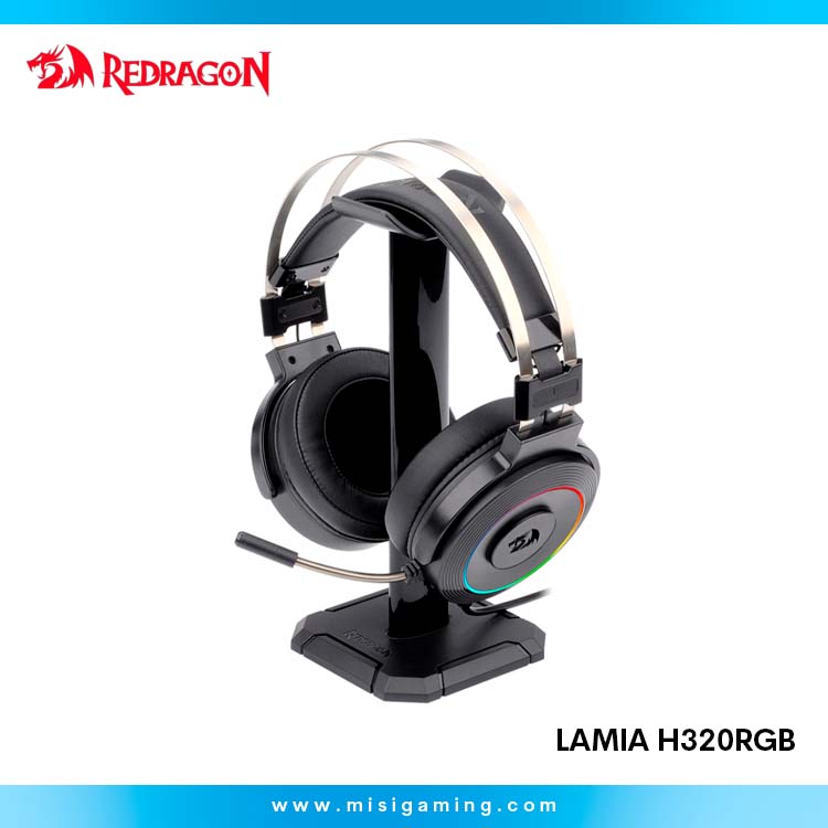 Auricular Redragon Lamia - H320 - RGB - 7.1 - Con Stand - Black