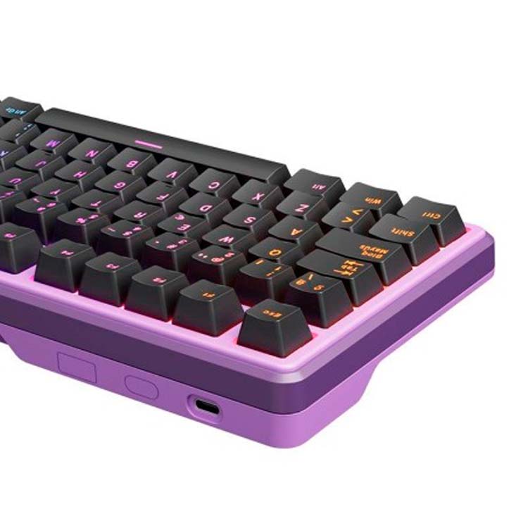 Teclado Royal Kludge RK X87 Cableado BLACKBERRY MOUSSE - CREAMY SWITCH