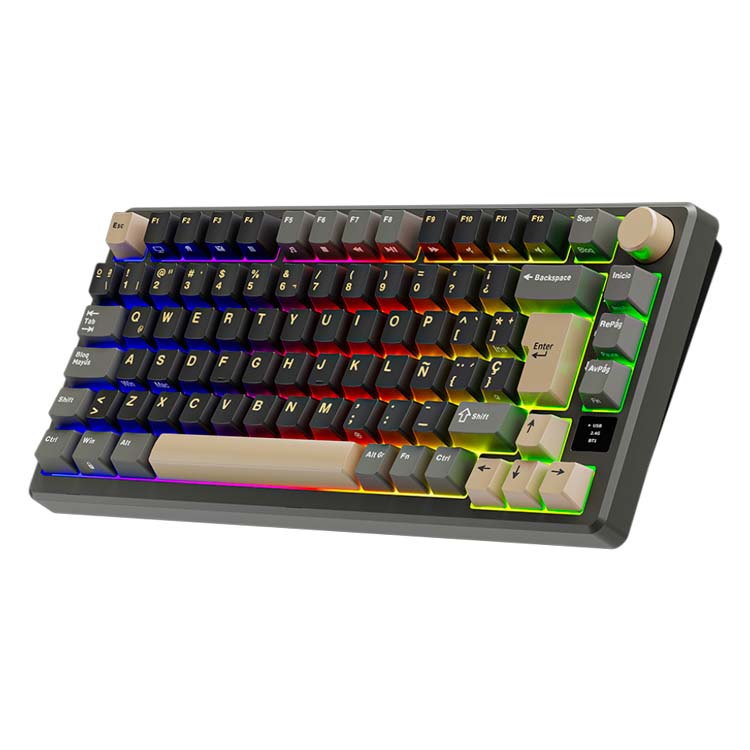 Teclado Royal Kludge RK-M75 Inalambrico PHANTOM - K SILVER SWITCH