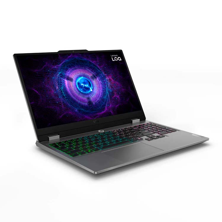 Laptop Lenovo LOQ 15IAX9 - Procesador Intel Core i5-12450Hx - Memoria Ram 8GB DDR5 - Almacenamiento 512GB SSD M.2 - Geforce Nvidia RTX 3050 6GB - 15.6" FHD IPS
