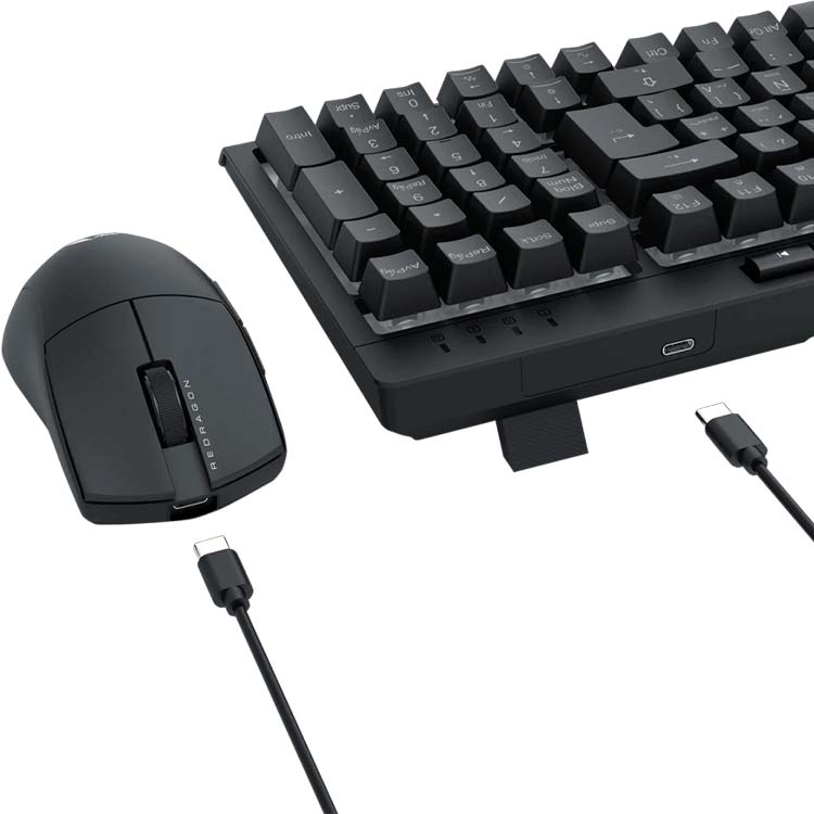 Combo Redragon Gaming Essentials 4 en 1 - Teclado Shiva K515 - Mouse K1ng M724 - Auricular Cronus H211 - MousePad P016 - S147 Sp - Black