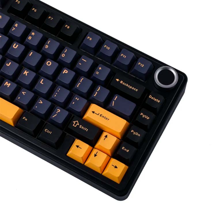 Teclado Mecanico Aula F75 RGB - Inalambrico - (Black - Yellow) - Switch Reaper