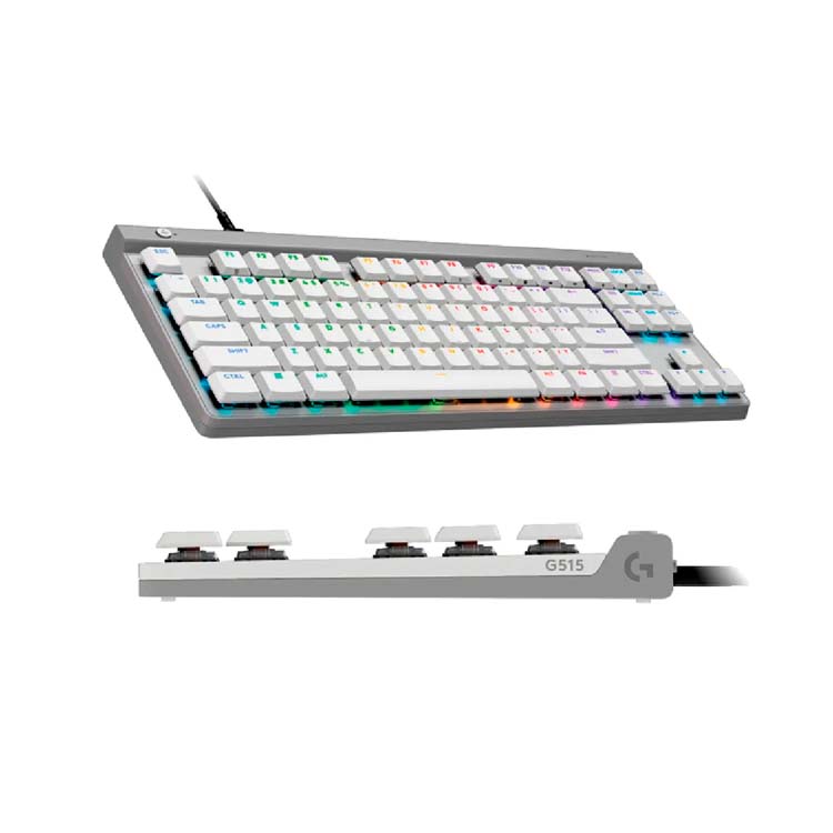Teclado Mecanico Logitech G515 - LightSpeed - TKL - Lp - White