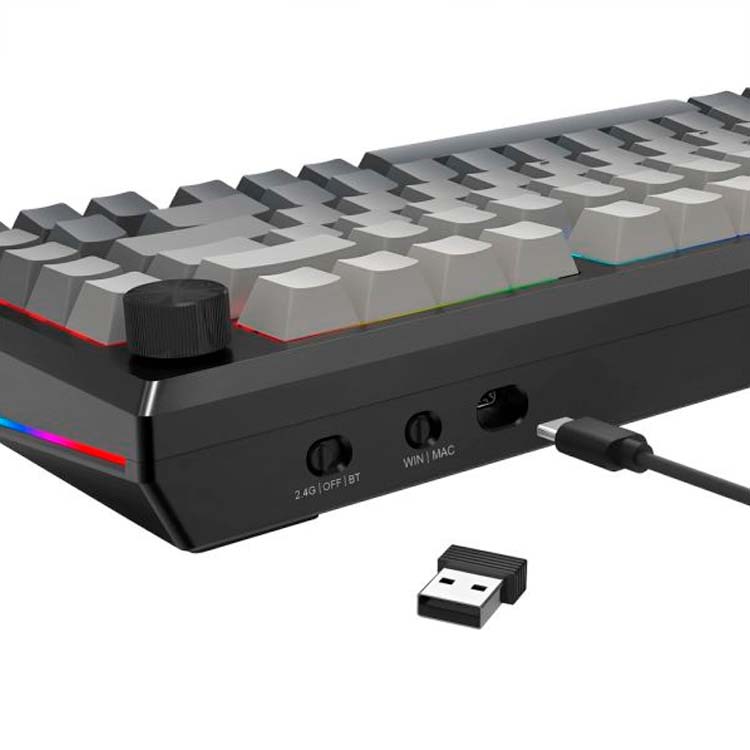 Teclado Mecanico Redragon Penumbra Pro - K687GG Pro - Tri Modes (2.4Ghz - BT- Usb ) - Switch Lion L - Black